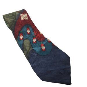 Tabasco Hot Pepper Sauce Silk Necktie Blue Red Green Teal